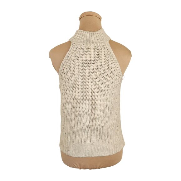 Gentle Fawn White Cream Knit Halter Sweater Top Sz XS - Picture 4 of 8